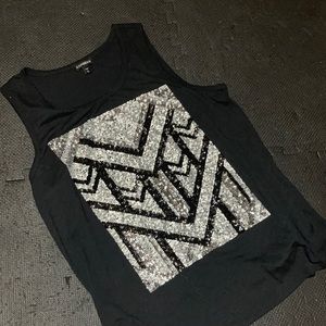 Express Large Sequin Tank